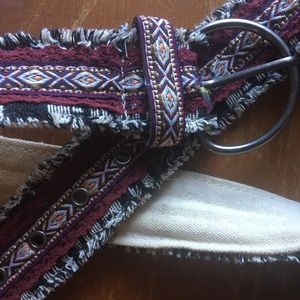 Child’s Maroon Patterned Belt